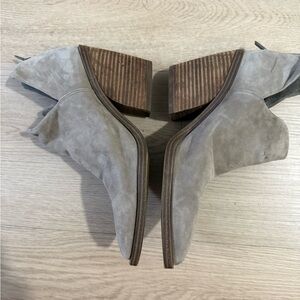 Vince Taupe Suede Ankle Booties